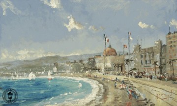 La playa de Niza Thomas Kinkade Pinturas al óleo